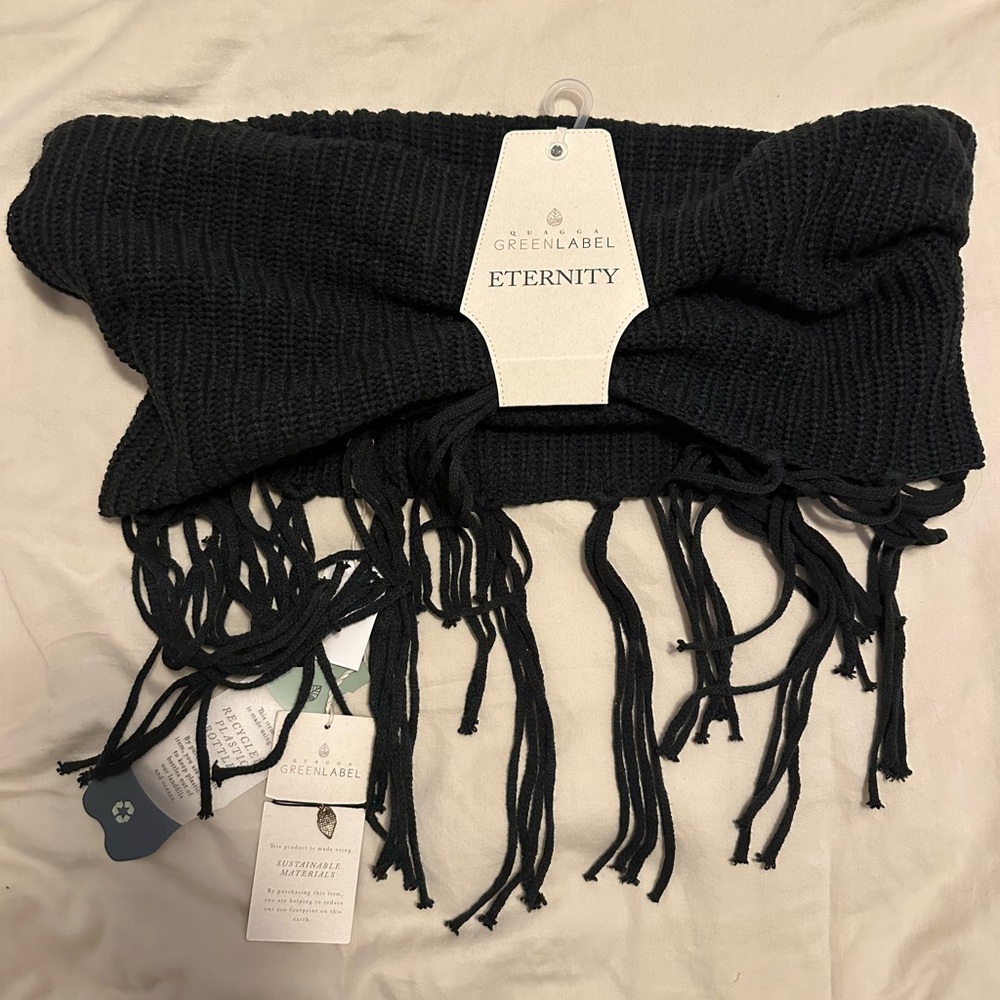 Scarf Quagga Green Label Eternity Scarf Navy BNWT